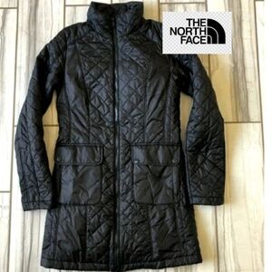 The North Face Quilted Black Long Primaloft Puffer Jacket Coat , S